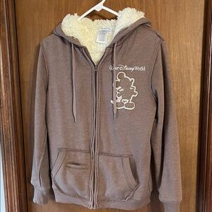 Disney Brown Hoodie with warm Lining size medium
